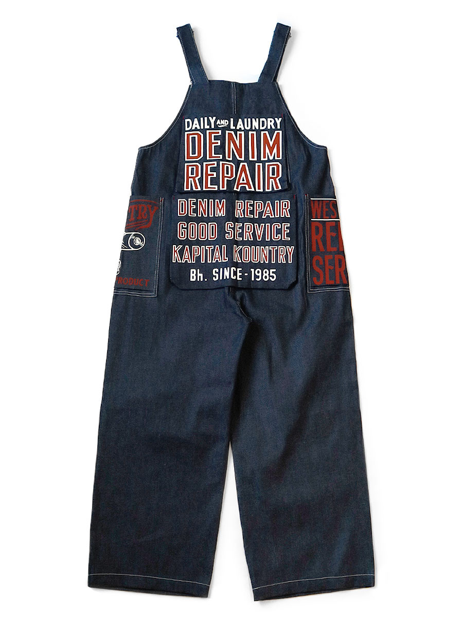 KAPITAL Pants 11.5Oz Denim Add Overalls