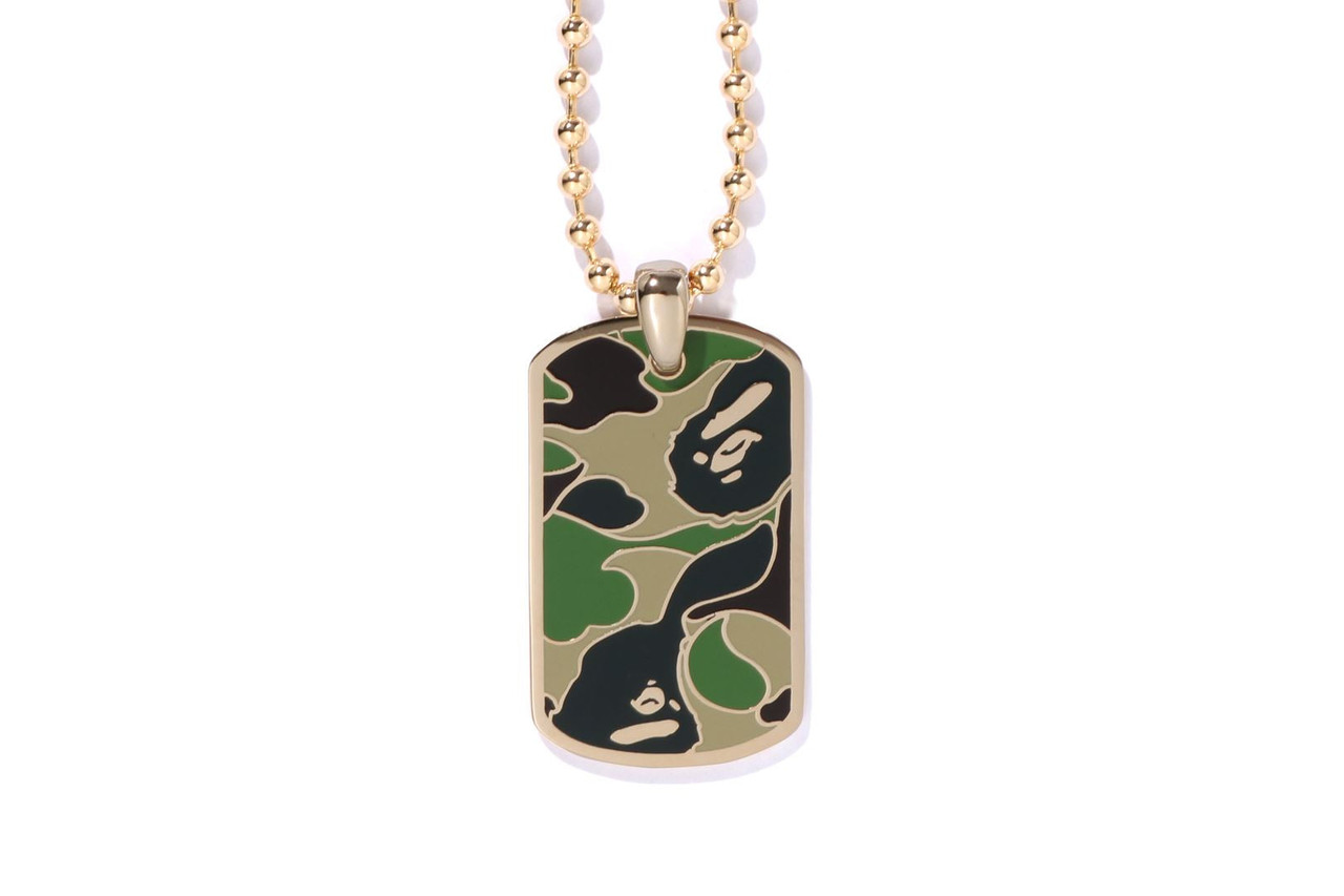 BAPE GOODS ABC CAMO DOG TAG SET NECKLACE