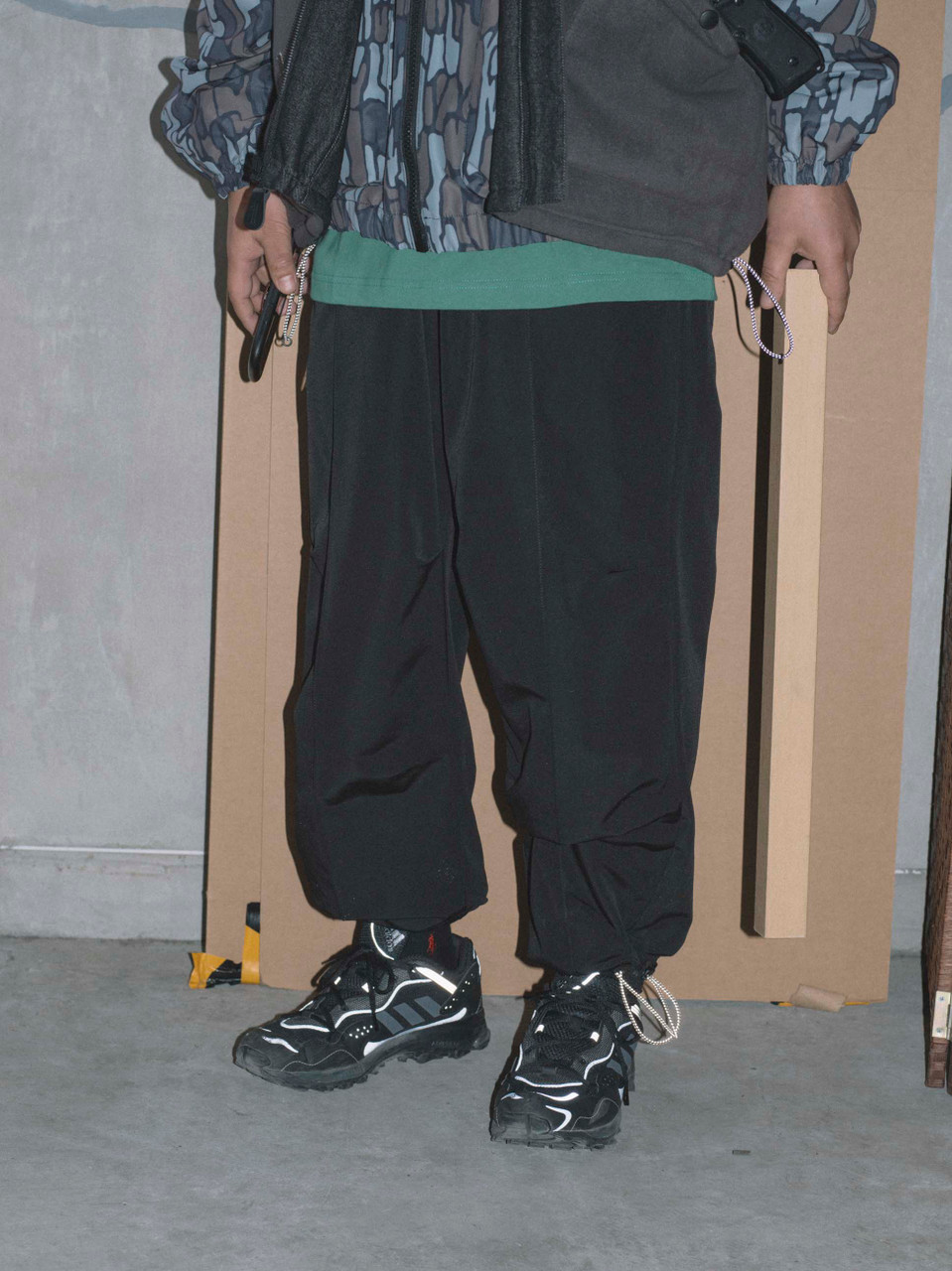 Evisen Skateboards PANTS POSTMAN PINTUCK PANTS - BLACK