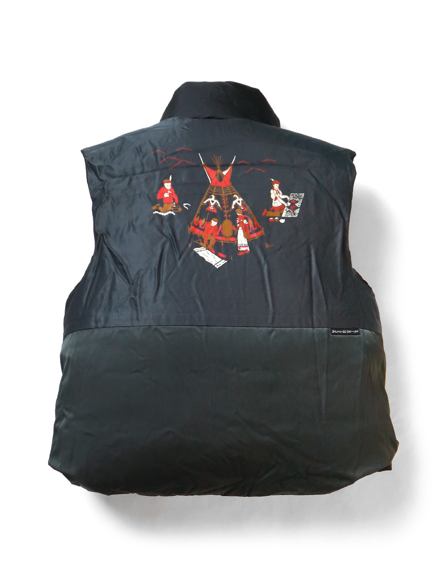 KAPITAL Vest Ripstop Nylon Down Burger-KEEL Vest