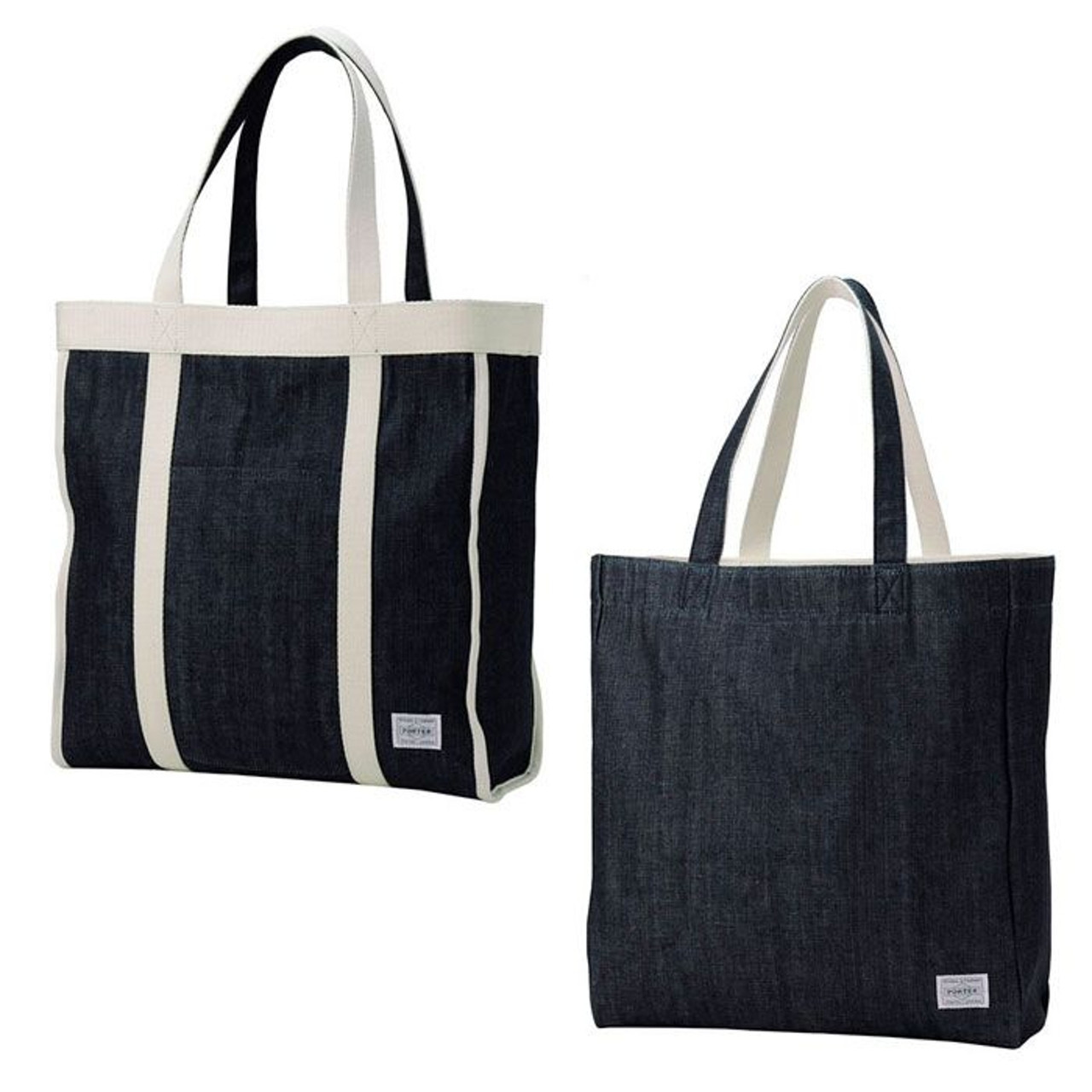 Porter Tote Bag STAND TOTE DENIM TOTE BAG (L)