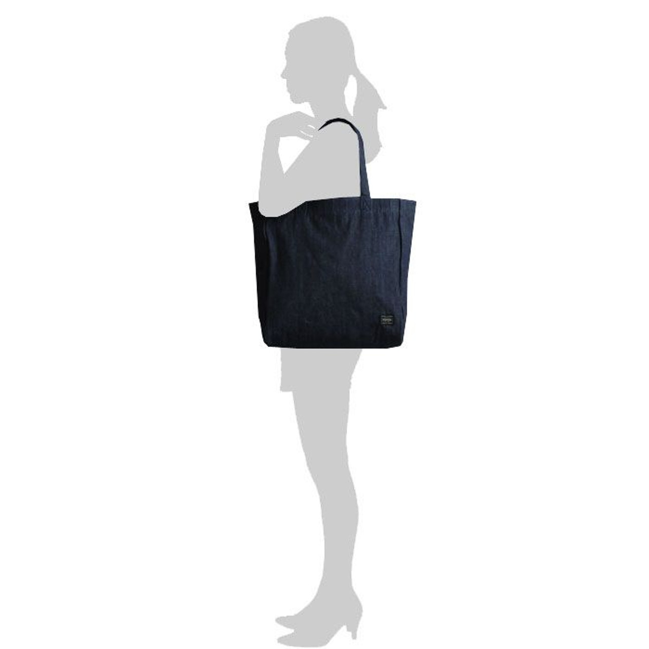 Porter Tote Bag STAND TOTE DENIM TOTE BAG (L)