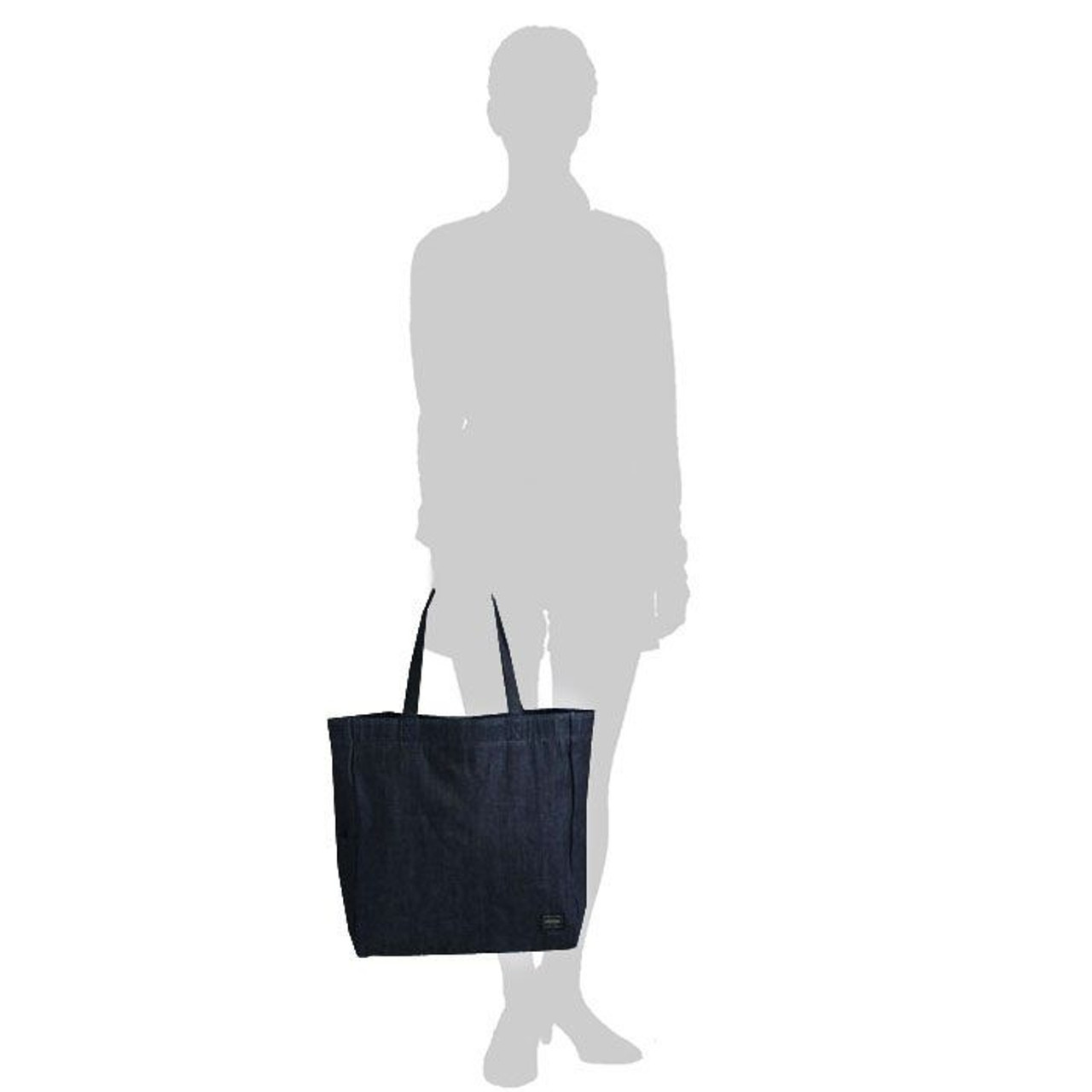 Porter Tote Bag STAND TOTE DENIM TOTE BAG (L)