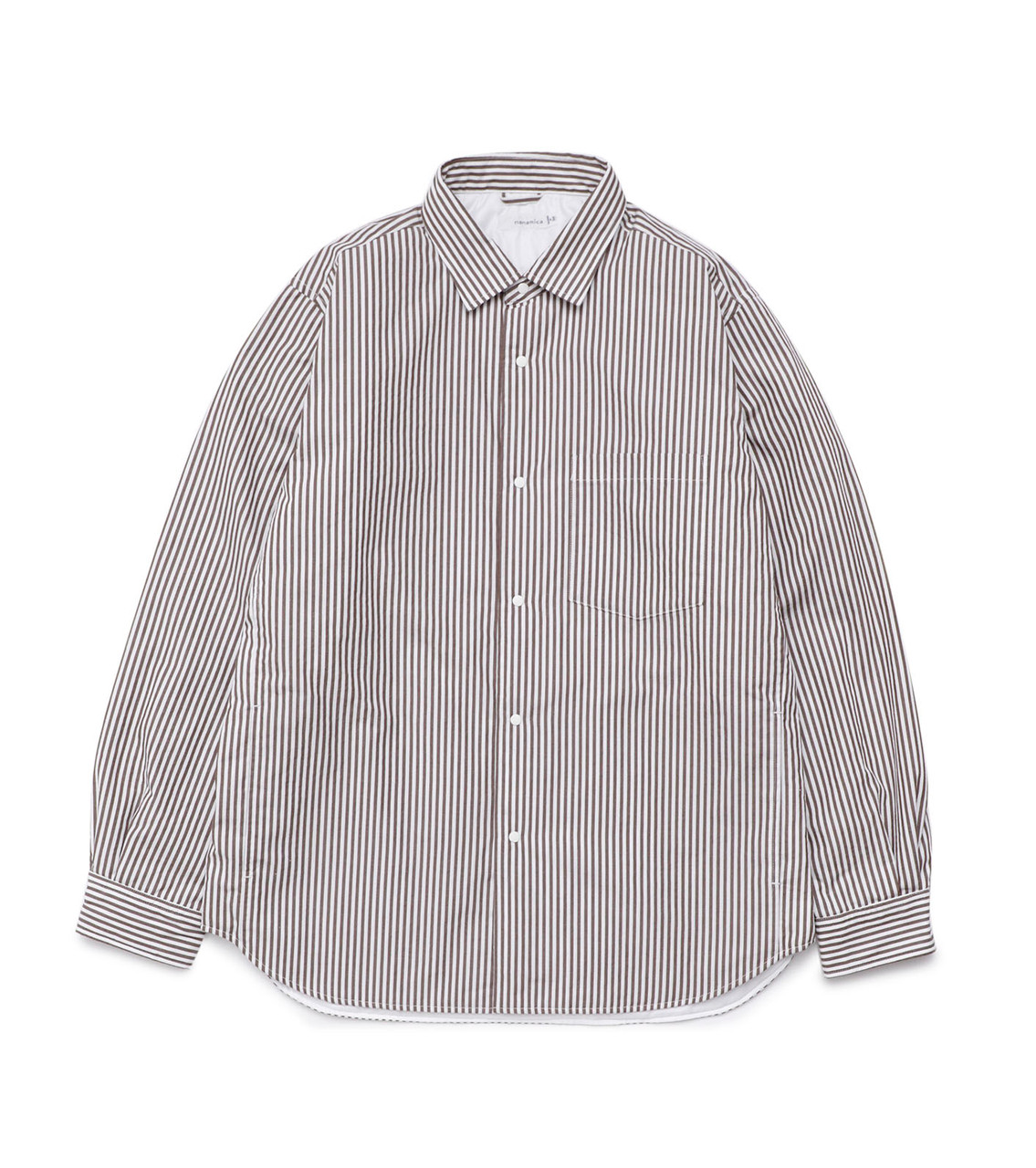 nanamica インサレーション ストライプ シャツジャケット【M】 nanamica JACKET Insulation Shirt Jacket Online Shop to Worldwide