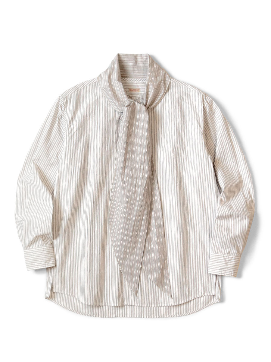 KAPITAL Shirt (Long Sleeve) Cotton Striped Bowtie Pub Shirt