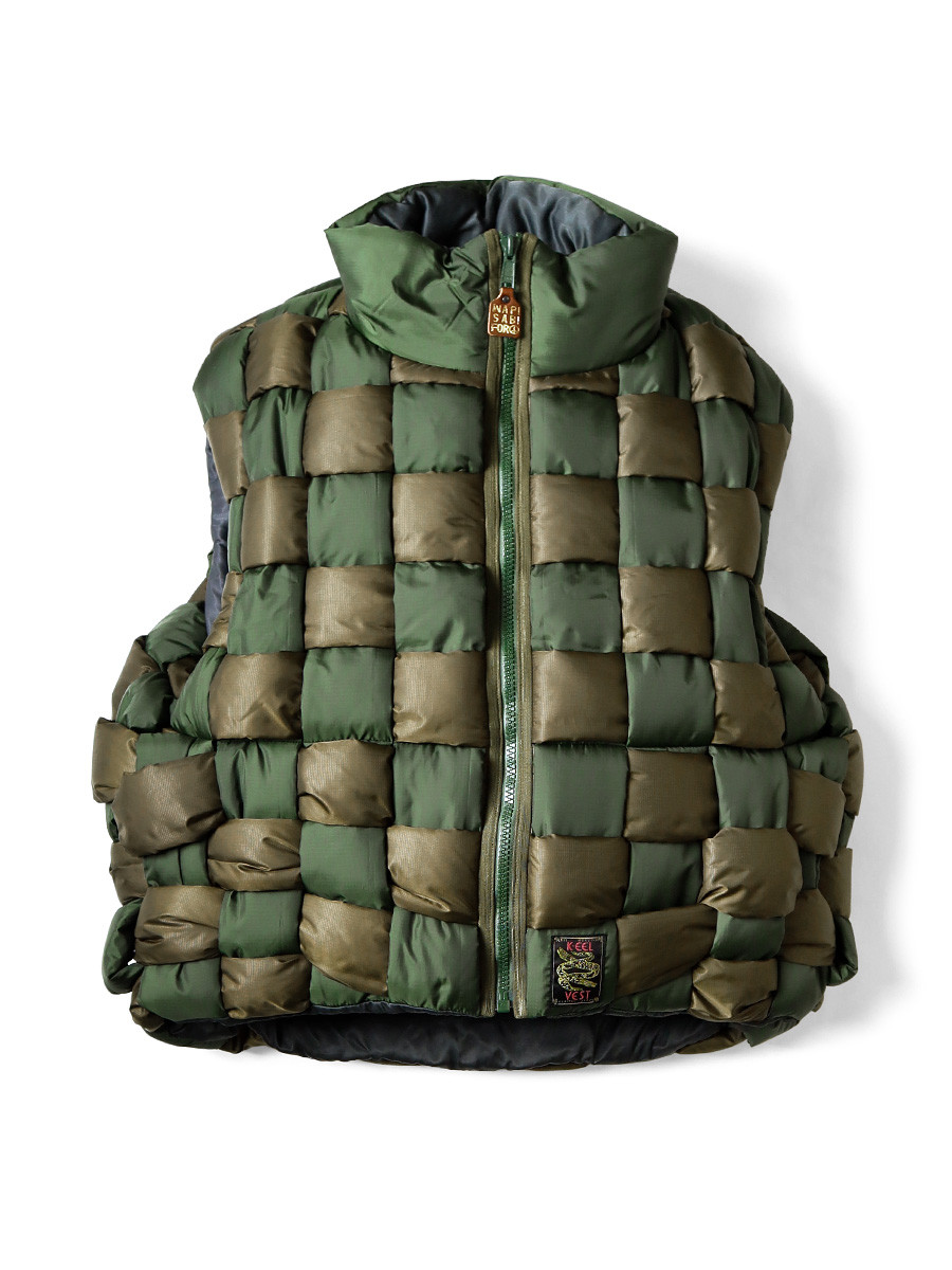 KAPITAL Vest Ripstop Nylon KEEL Weaving Vest