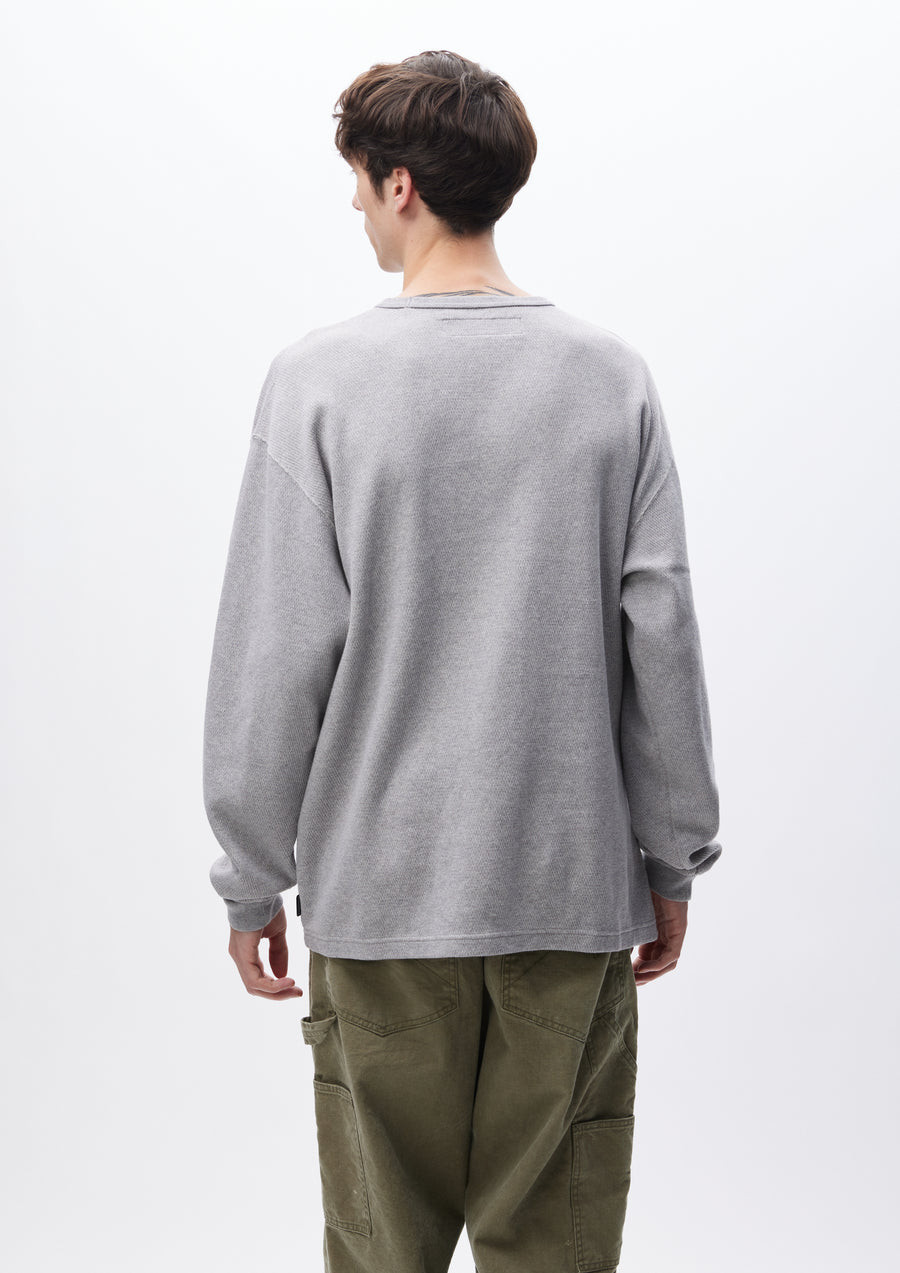 NEIGHBORHOOD KNIT / CUT SEWN HONEYCOMB FABRIC CREWNECK LS
