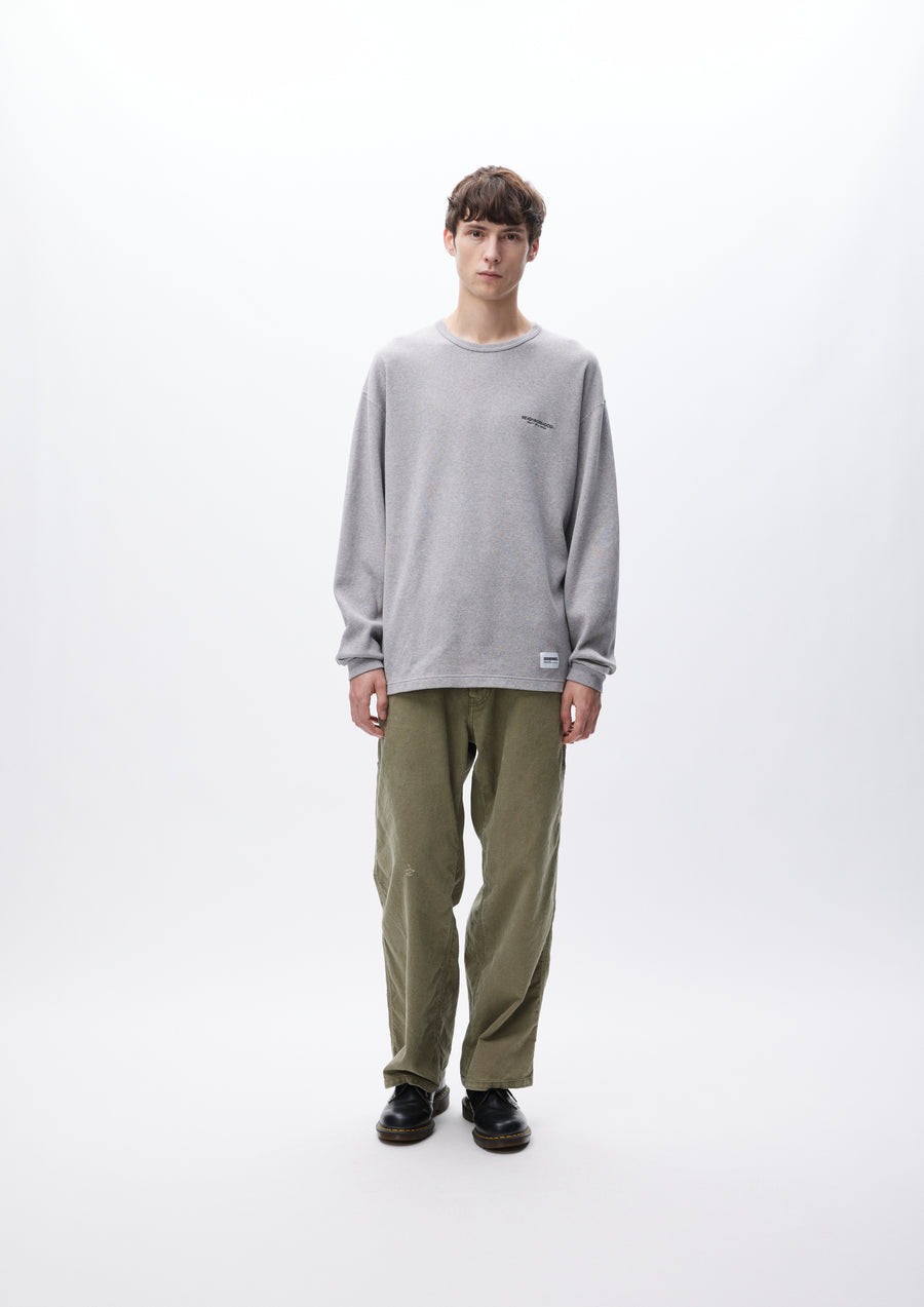 NEIGHBORHOOD KNIT / CUT SEWN HONEYCOMB FABRIC CREWNECK LS