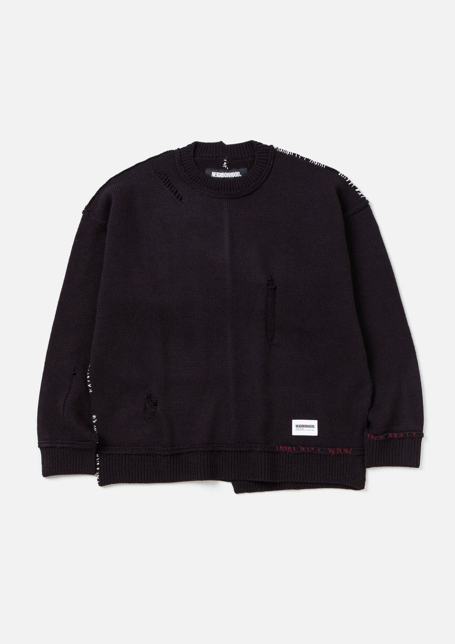 NEIGHBORHOOD KNIT / CUT SEWN SAVAGE CREWNECK SWEATER