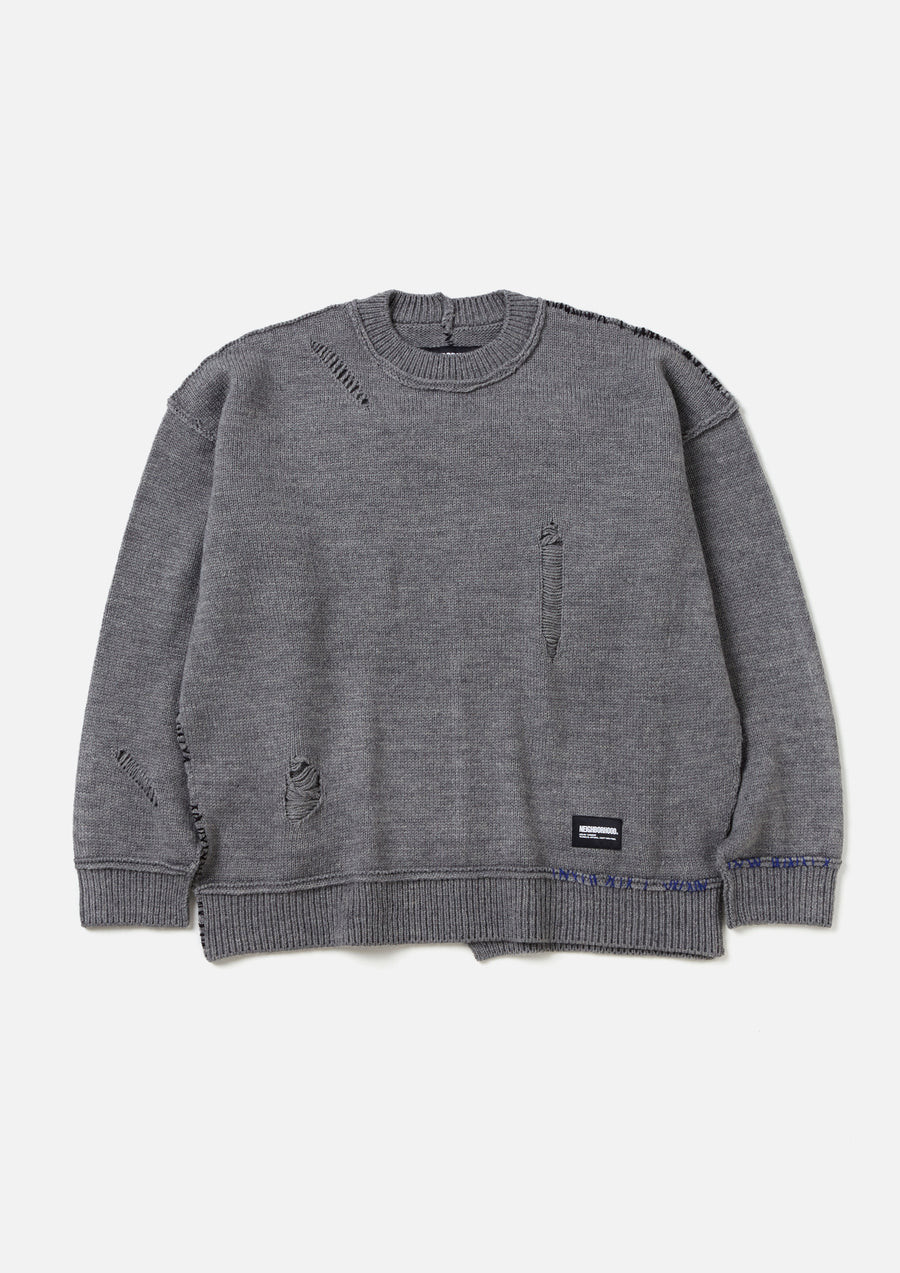 NEIGHBORHOOD KNIT / CUT SEWN SAVAGE CREWNECK SWEATER