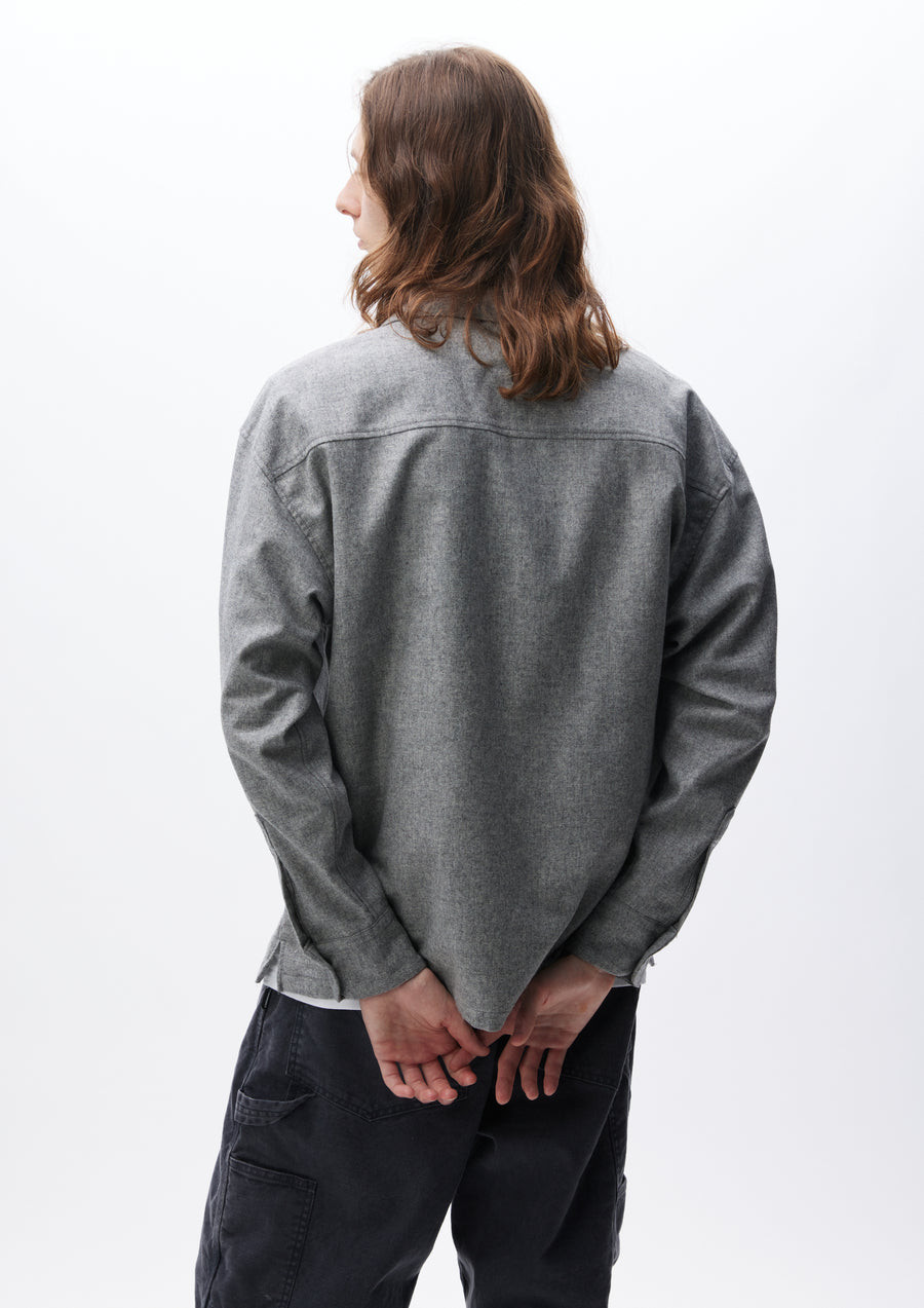 NEIGHBORHOOD SHIRTS WOOL OPEN COLLAR SHIRT LS