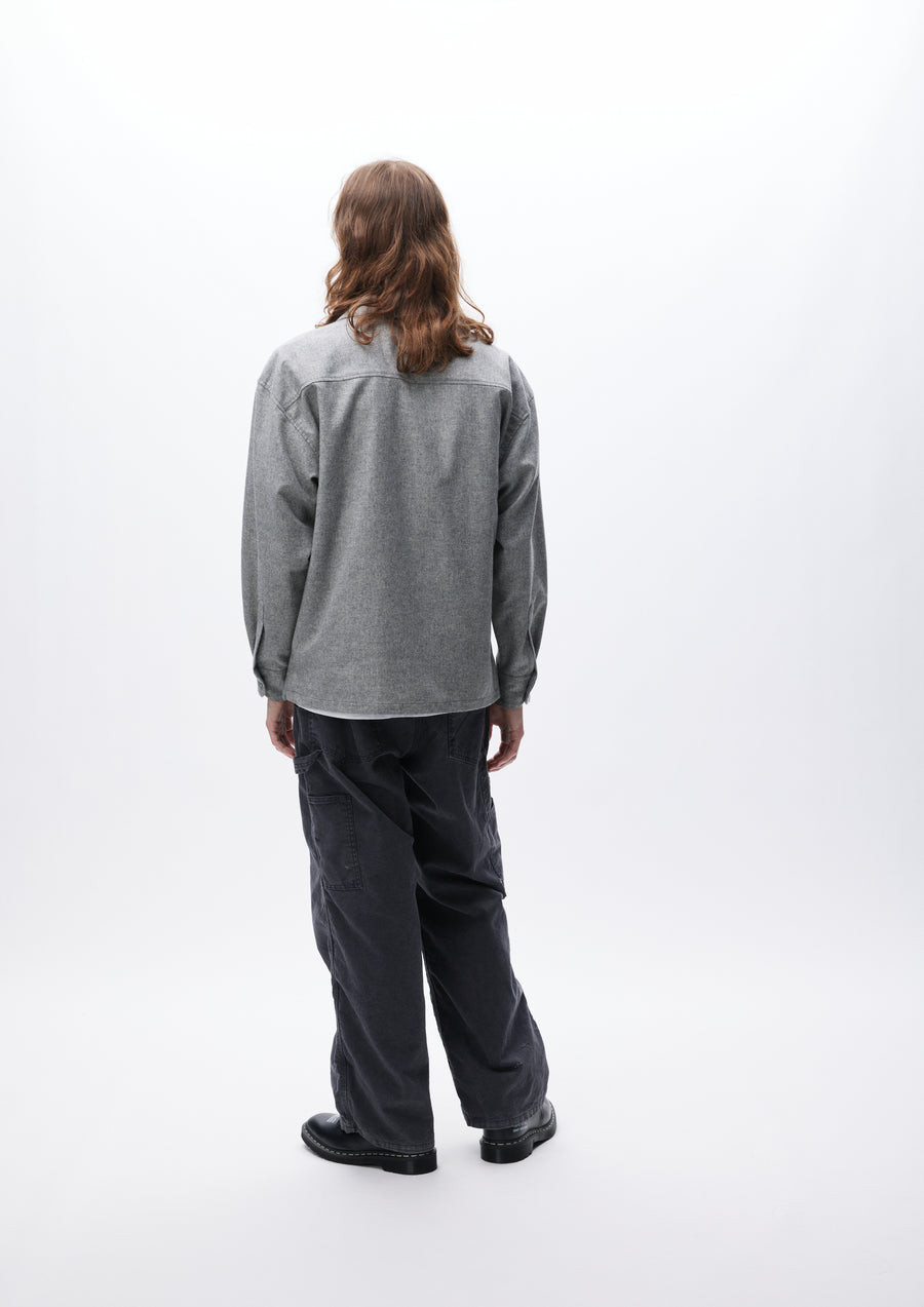 NEIGHBORHOOD SHIRTS WOOL OPEN COLLAR SHIRT LS