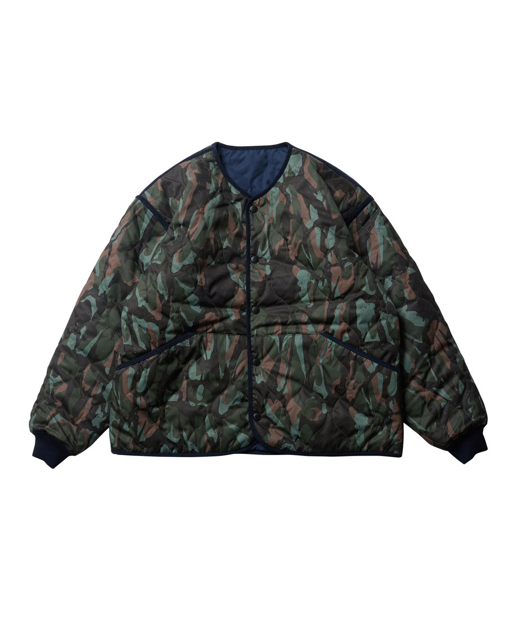 ジャケット・アウター Evisen REVERSIBLE SOUVENIR QUILTED JKT Evisen Skateboards JACKET REVERSIBLE SOUVENIR QUILTED JKT - OLIVE