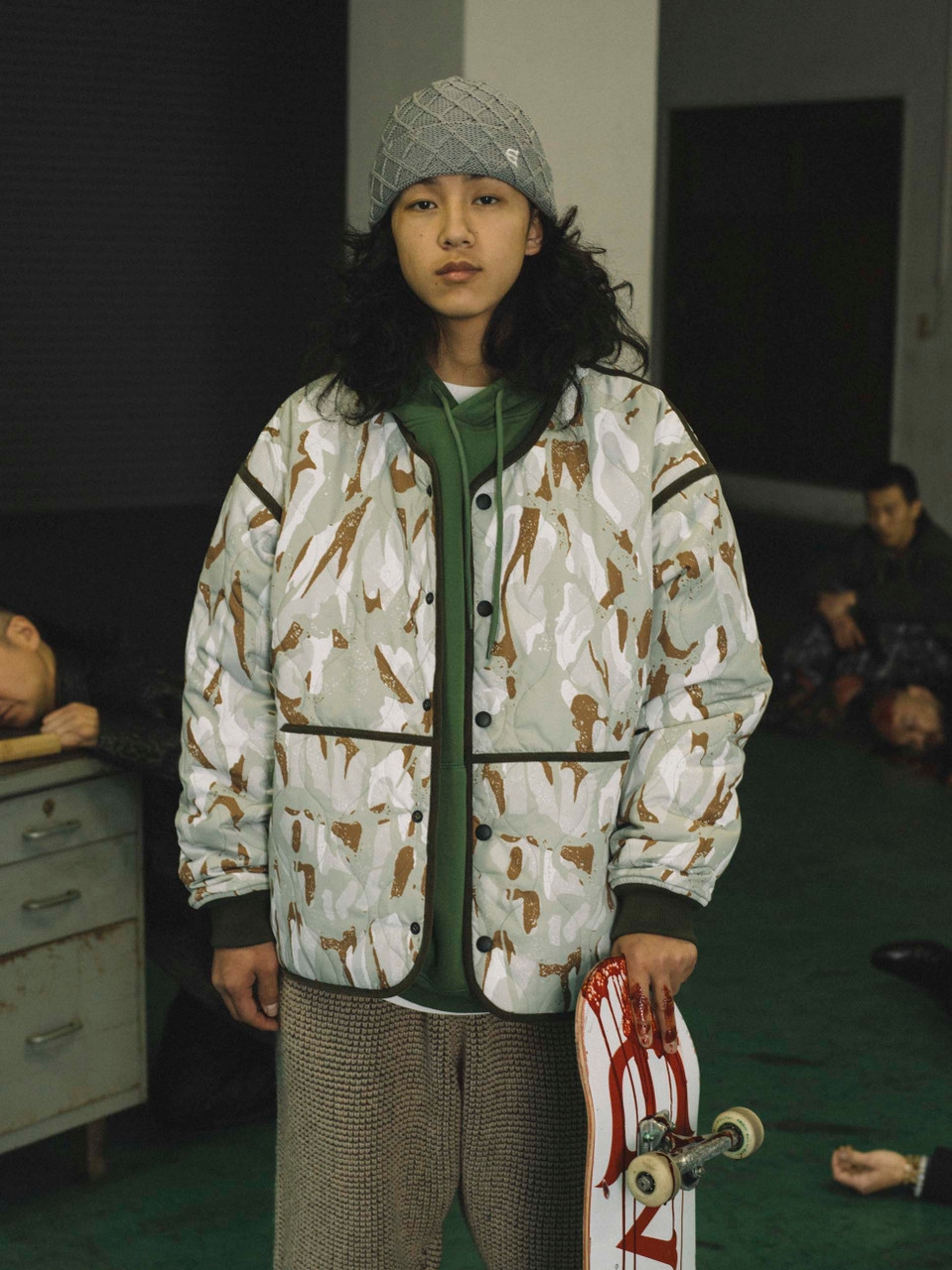 Evisen Skateboards JACKET REVERSIBLE SOUVENIR QUILTED JKT - OLIVE