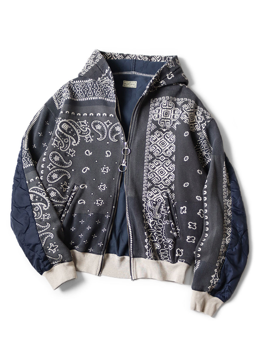 KAPITAL Sweat Shirt Fleece Bandana Print Bivouac Hooded Jacket