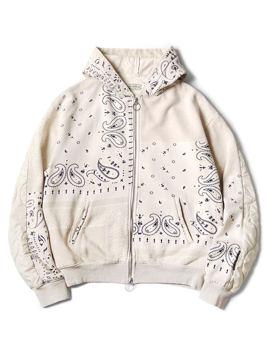 KAPITAL Sweat Shirt Fleece Bandana Print Bivouac Hooded Jacket