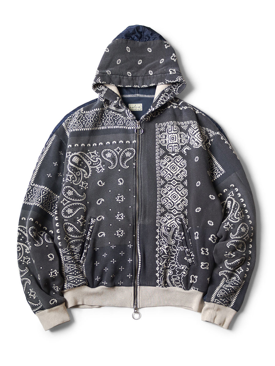 KAPITAL Sweat Shirt Fleece Bandana Print Bivouac Hooded Jacket