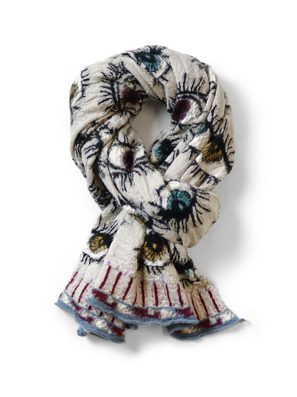 KAPITAL Scarves Felted Wool SPEAKEASY Scarf (Colorful)