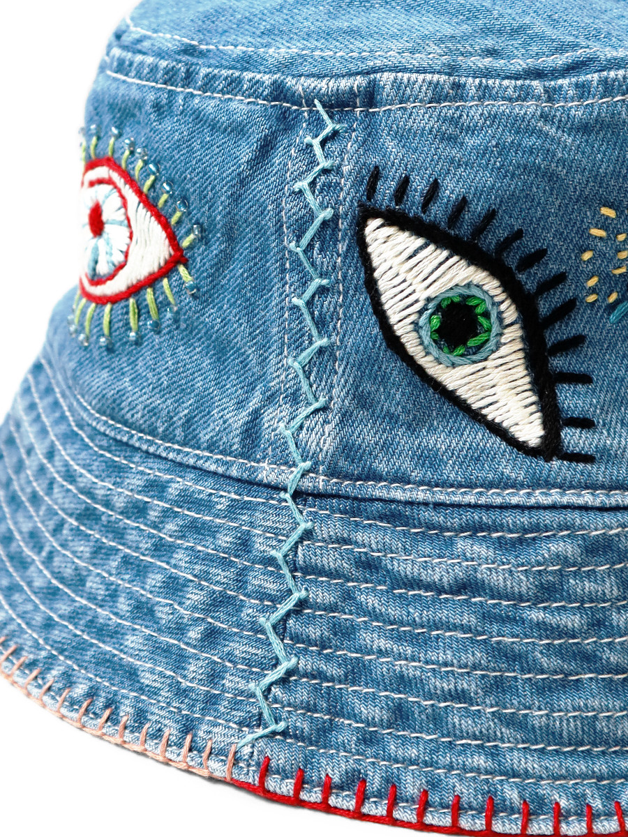 KAPITAL Hat/Cap 12Oz Denim Bucket hat (SPEAKEASY Embroidery)