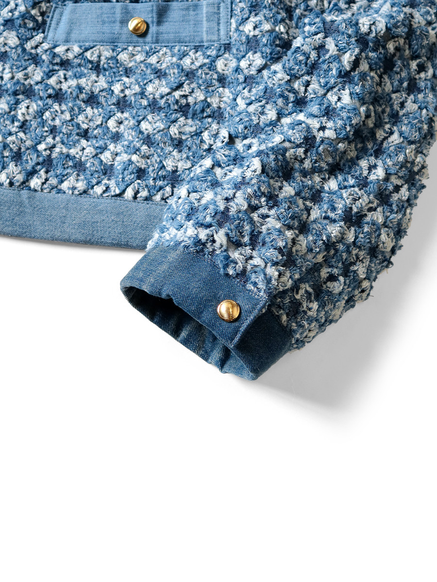 KAPITAL Jacket Crushed Napping Quilted Denim Bolero Jacket