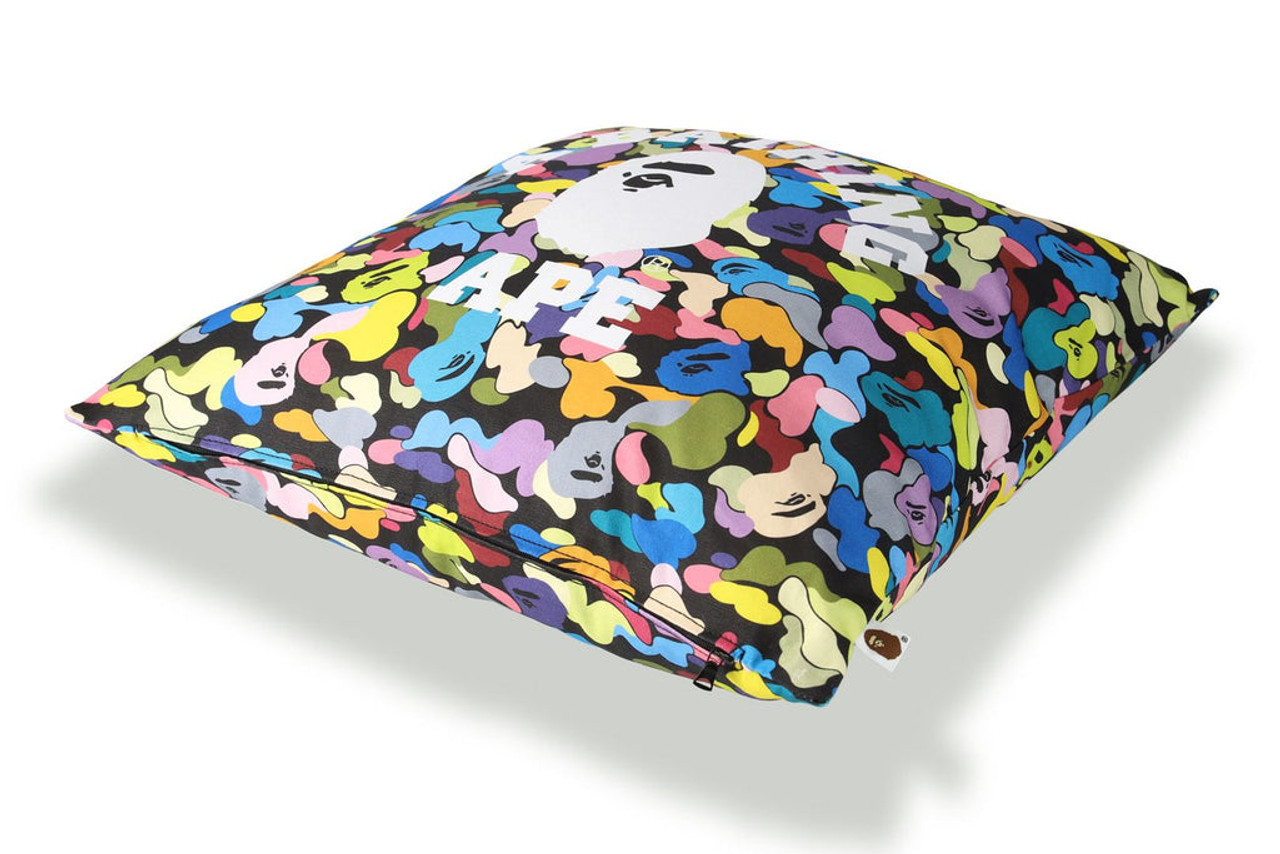 クッション・座布団 BAPE MULTI CAMO COLLEGE SQUARE CUSHION ABC Camo College Square Cushion - Blue – Grails SF