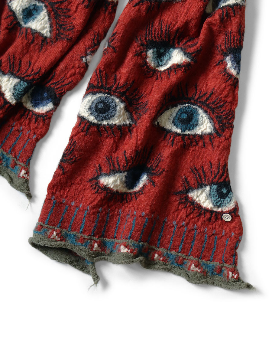 KAPITAL Scarves SPEAKEASY HAPPY Felted Wool Muffler