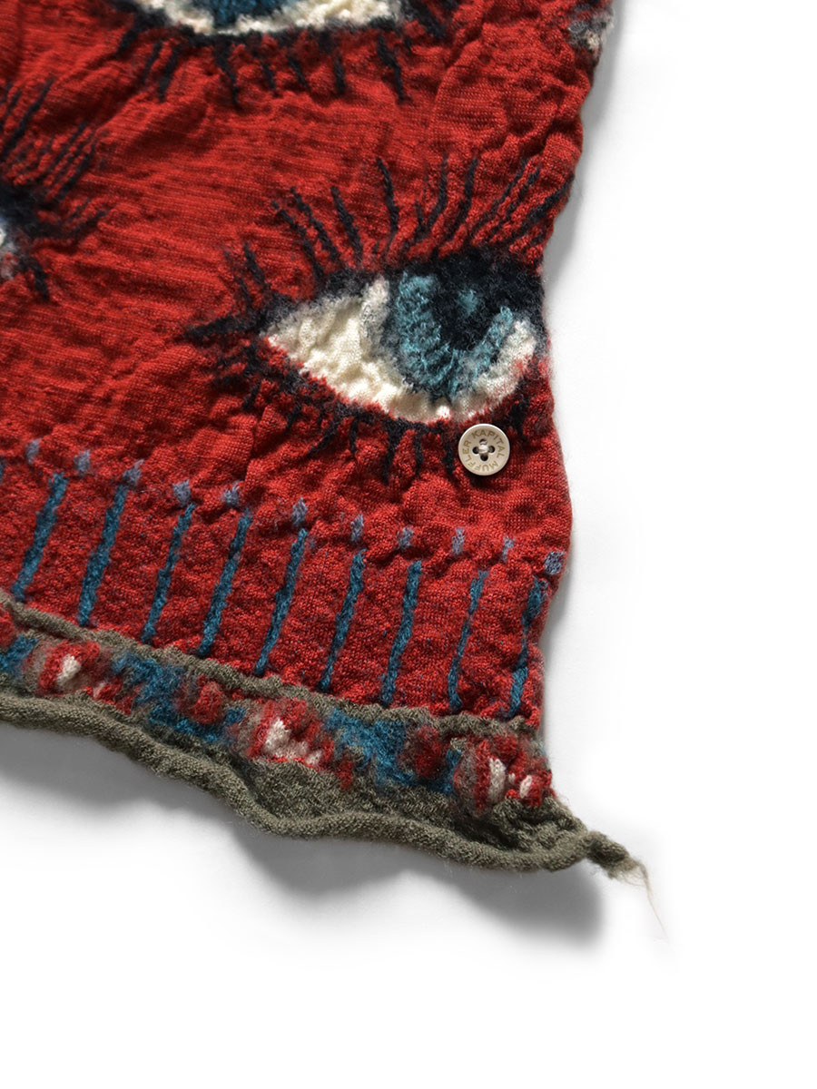 KAPITAL Scarves SPEAKEASY HAPPY Felted Wool Muffler
