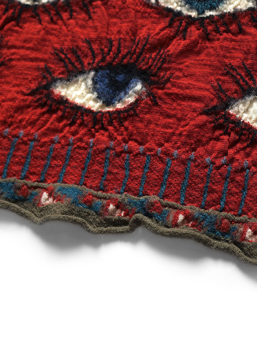 KAPITAL Scarves SPEAKEASY HAPPY Felted Wool Muffler