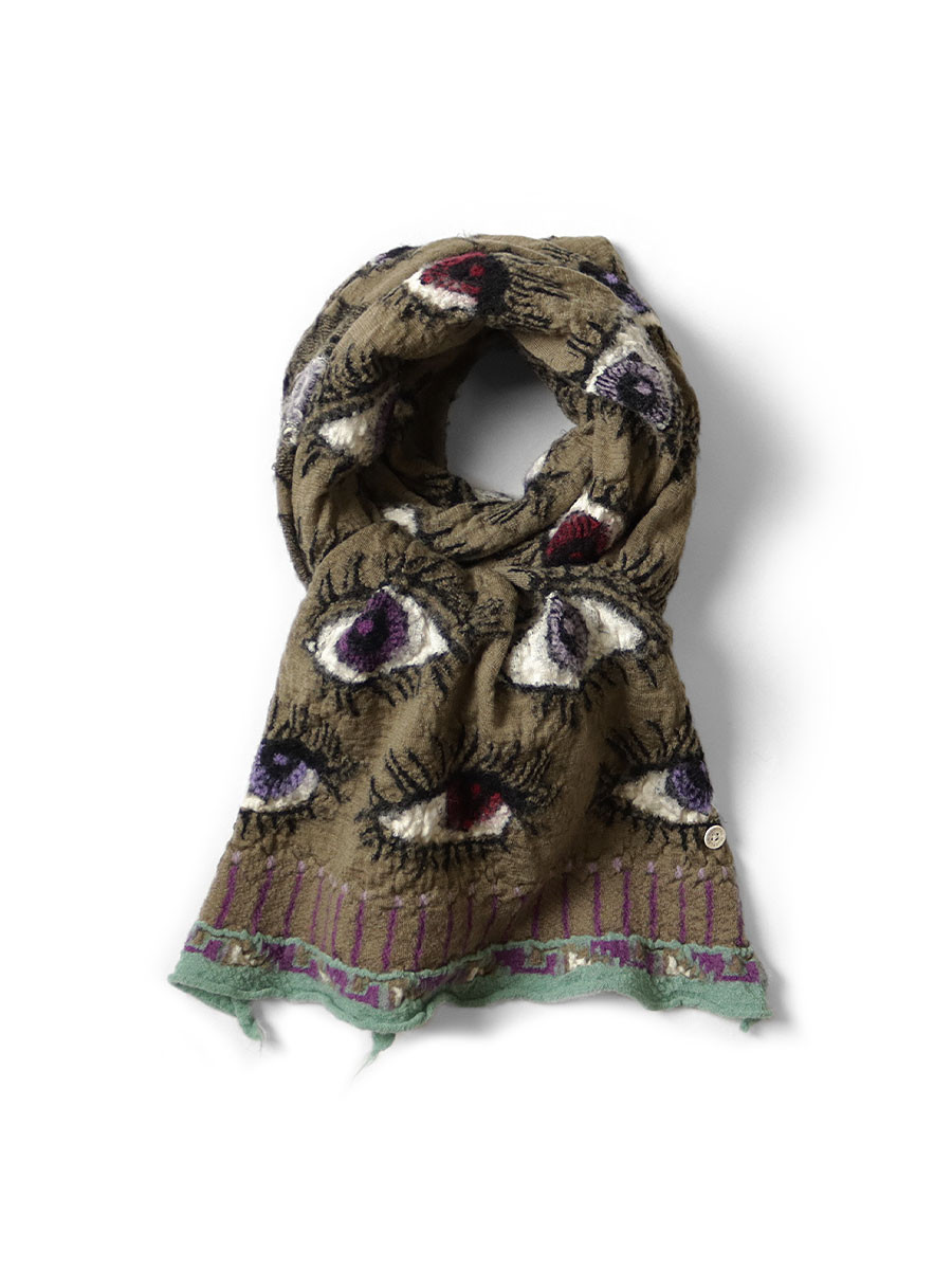 KAPITAL Scarves SPEAKEASY HAPPY Felted Wool Muffler