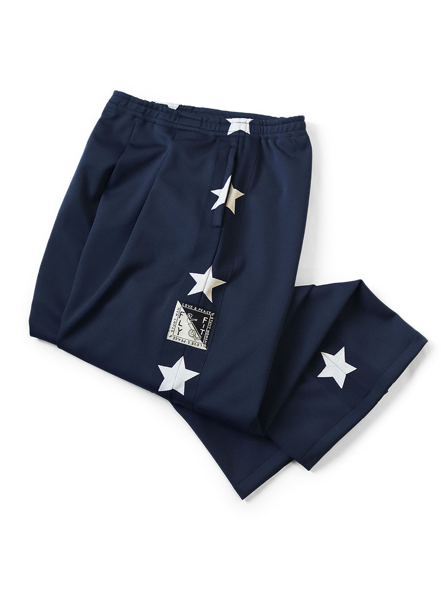 KAPITAL Pants Stuntman & Woman Baggy Track Pants in Smooth Jersey
