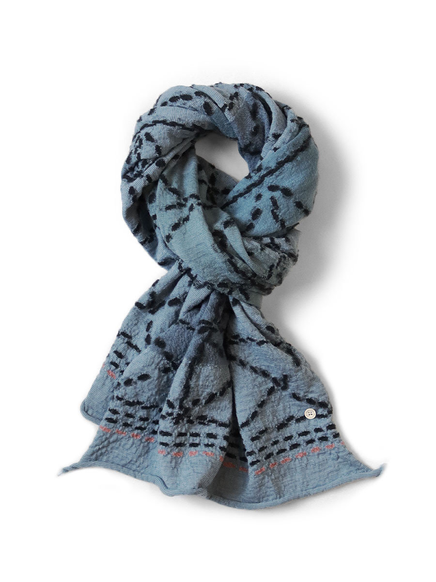 KAPITAL Scarves Felted Wool Sashiko HAPPY Scarf