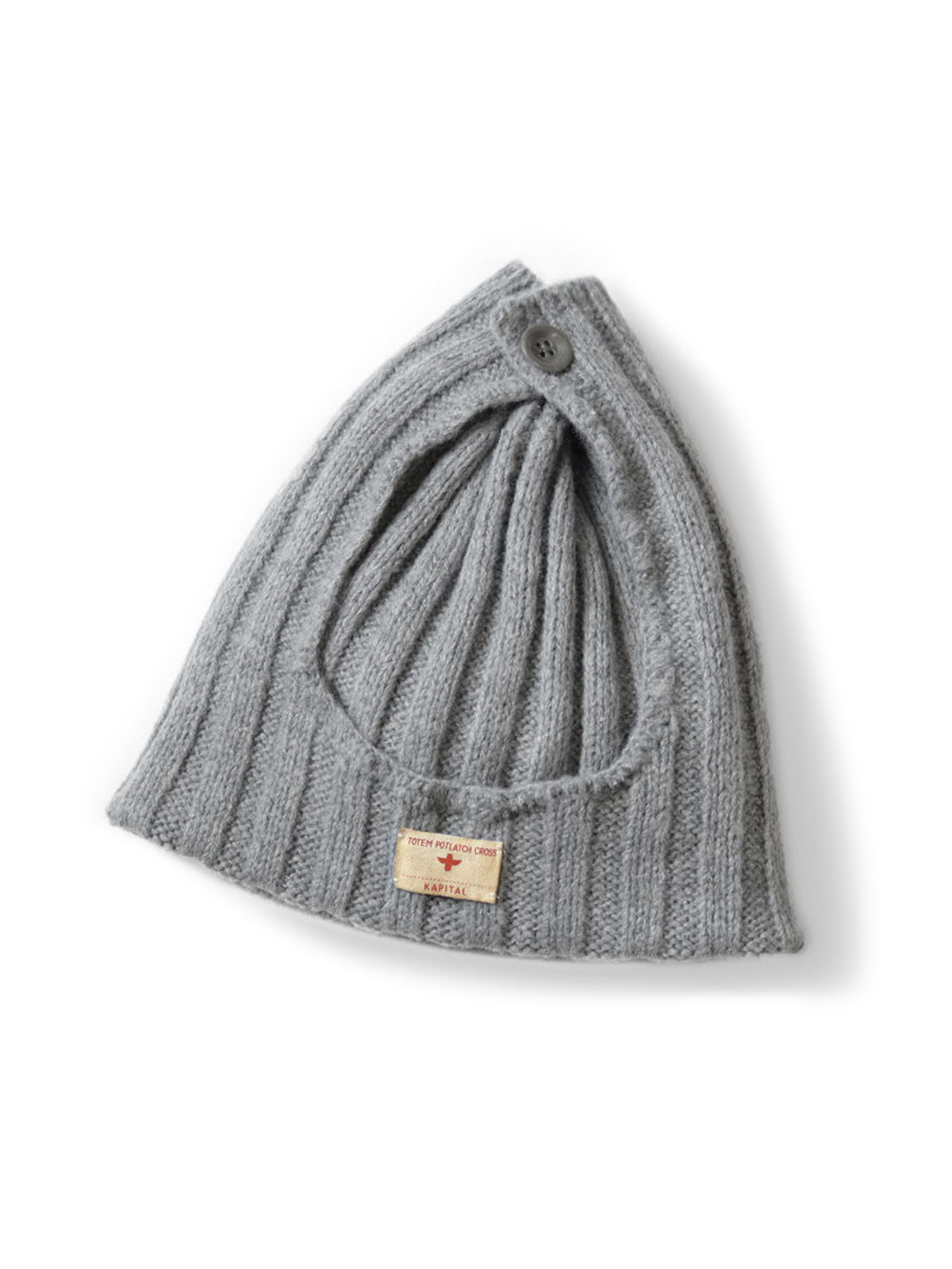 KAPITAL Hat/Cap 5G Wool 3X3 Rib Hunting Knit CAP