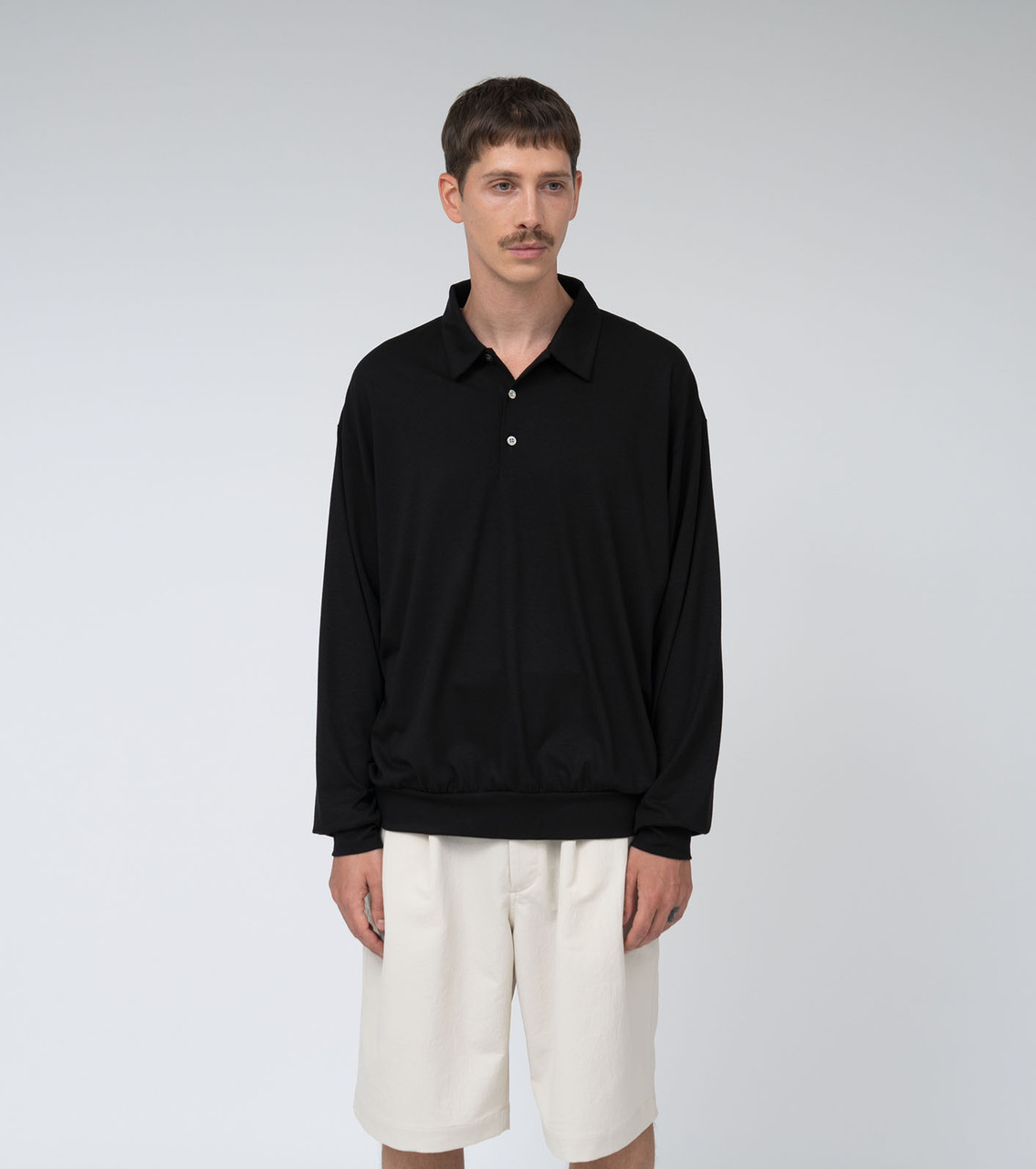 nanamica SHIRT Wool L/S Polo Online Shop to Worldwide