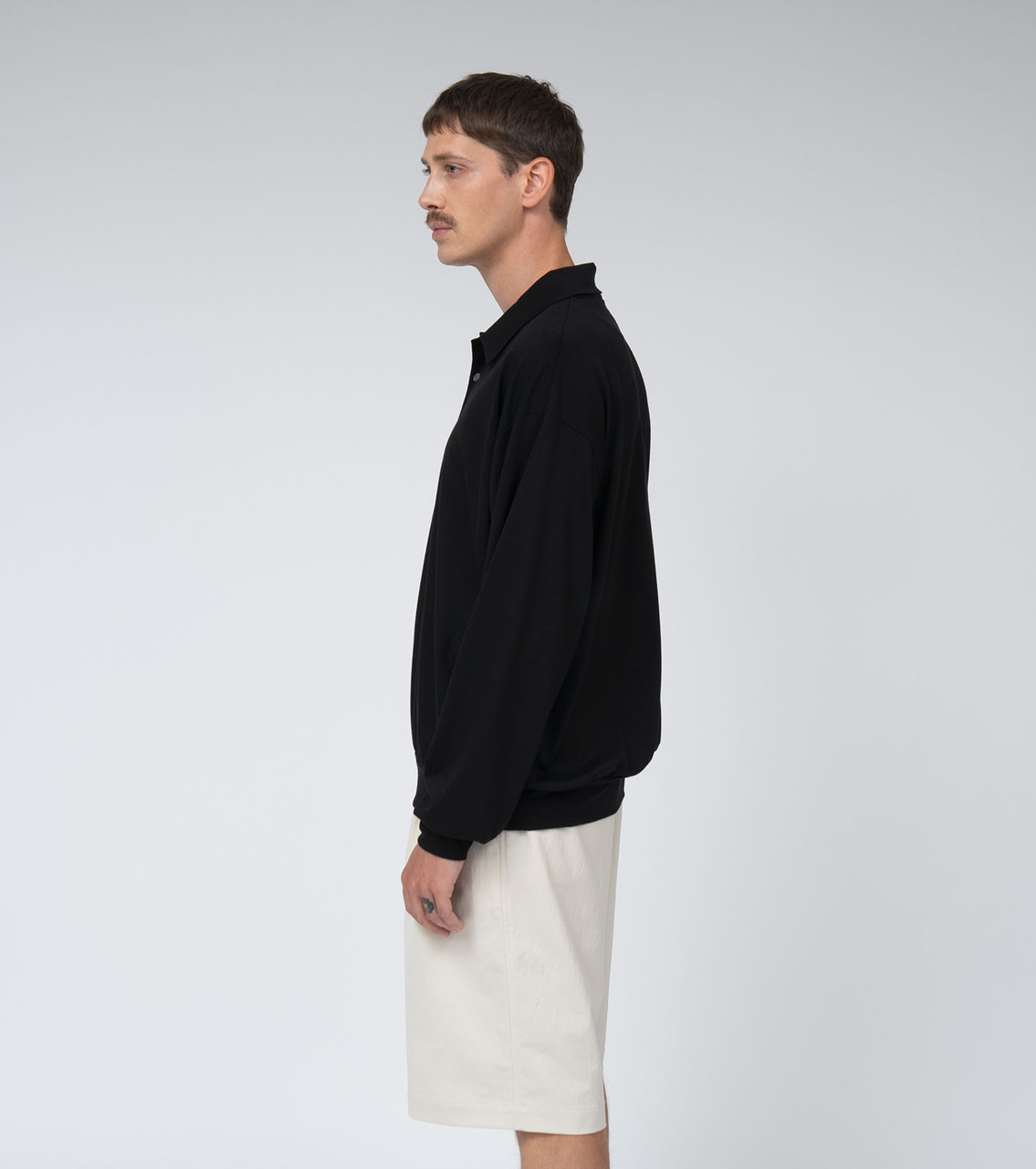 nanamica SHIRT Wool L/S Polo Online Shop to Worldwide