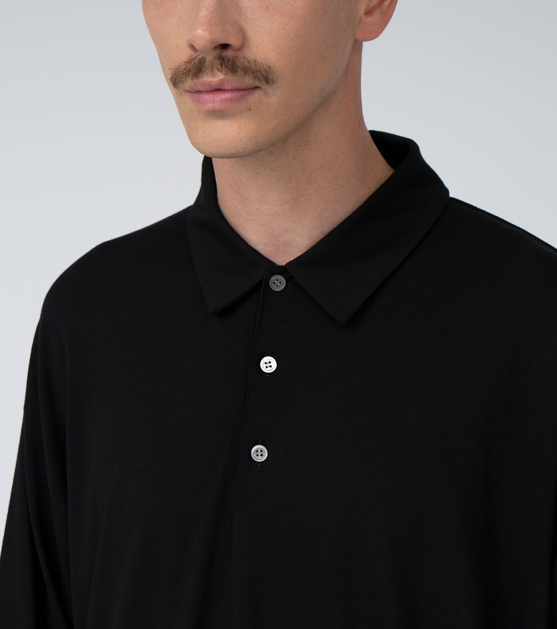 nanamica SHIRT Wool L/S Polo Online Shop to Worldwide