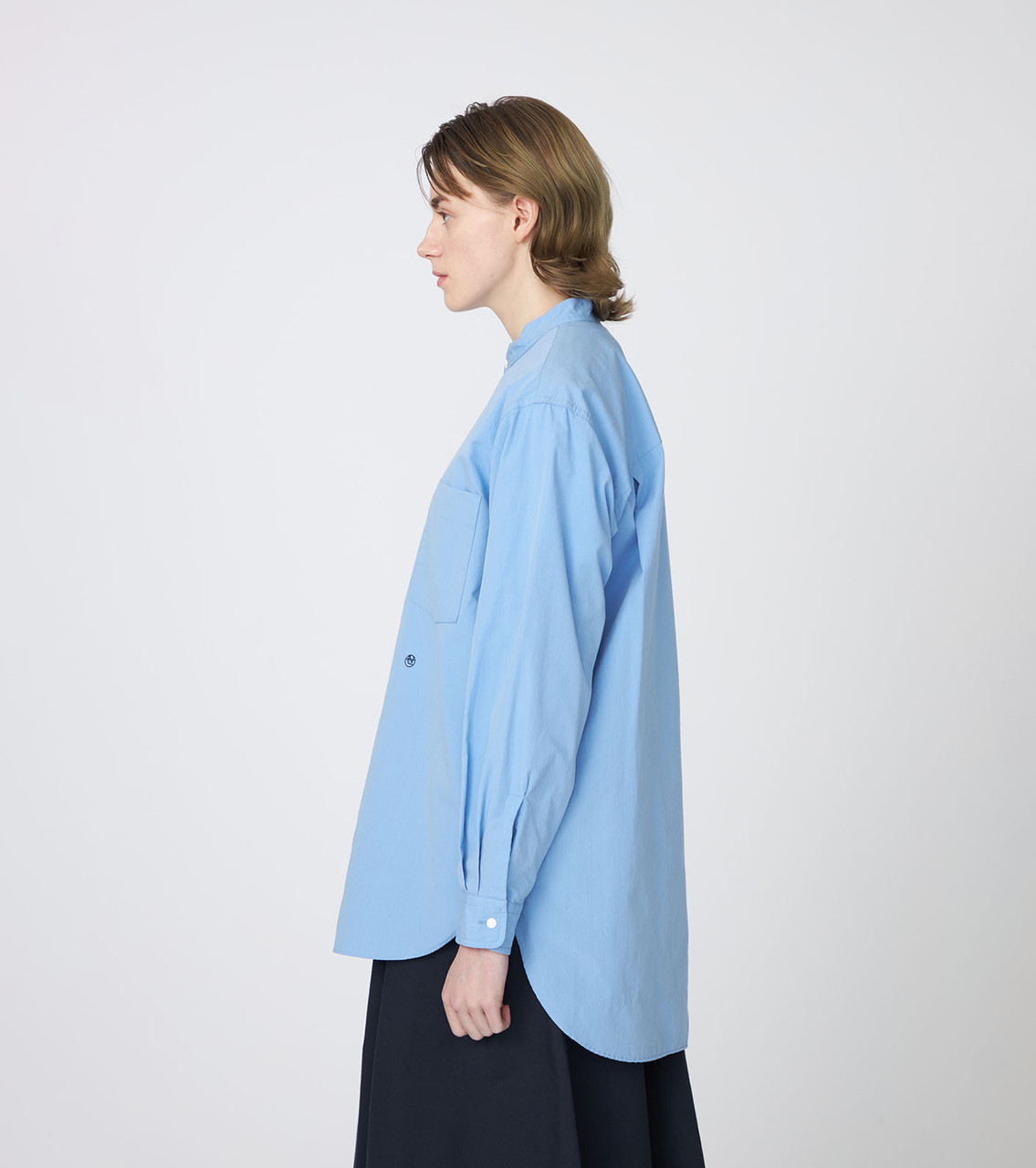 nanamica SHIRT Band Collar Wind Shirt Online Shop to Worldwide