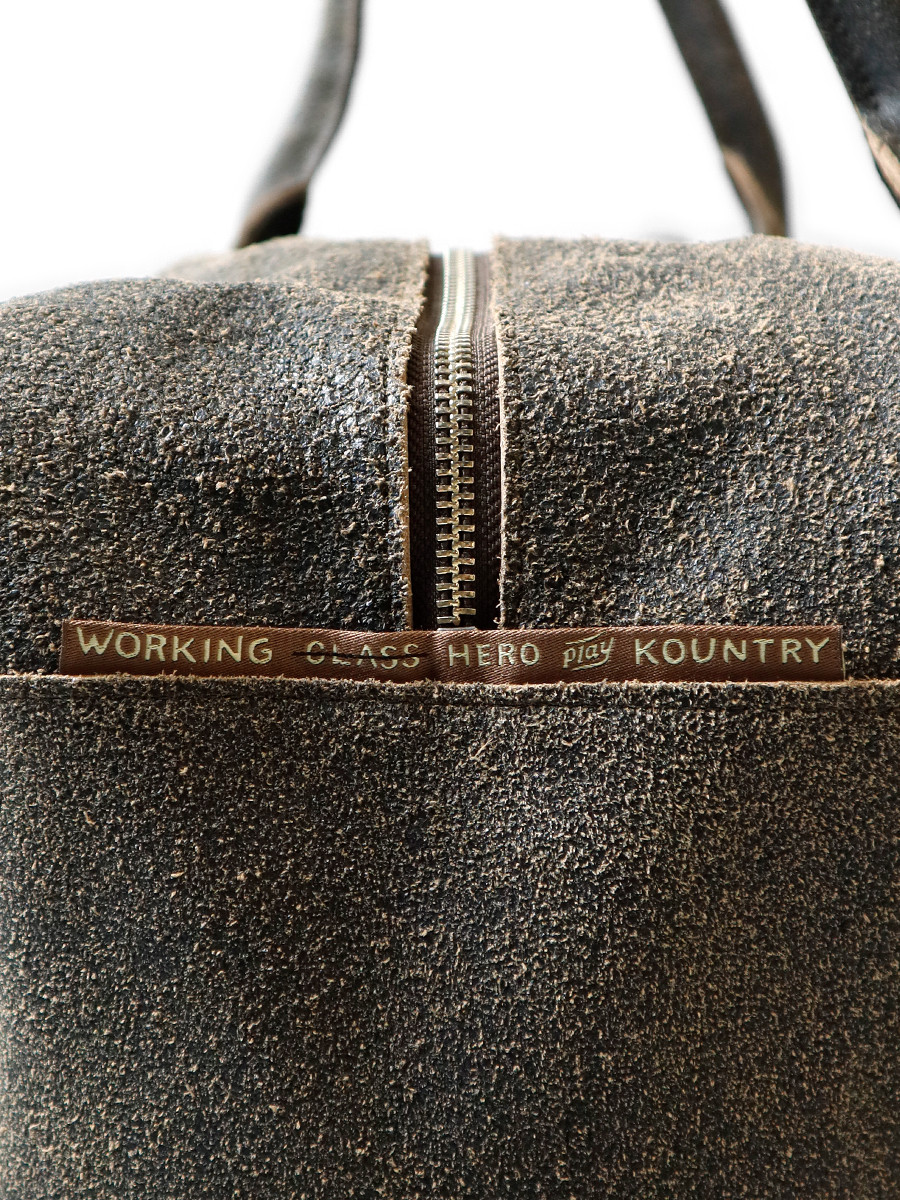 KAPITAL Bag Crack Leather Fargo Bag (Large)