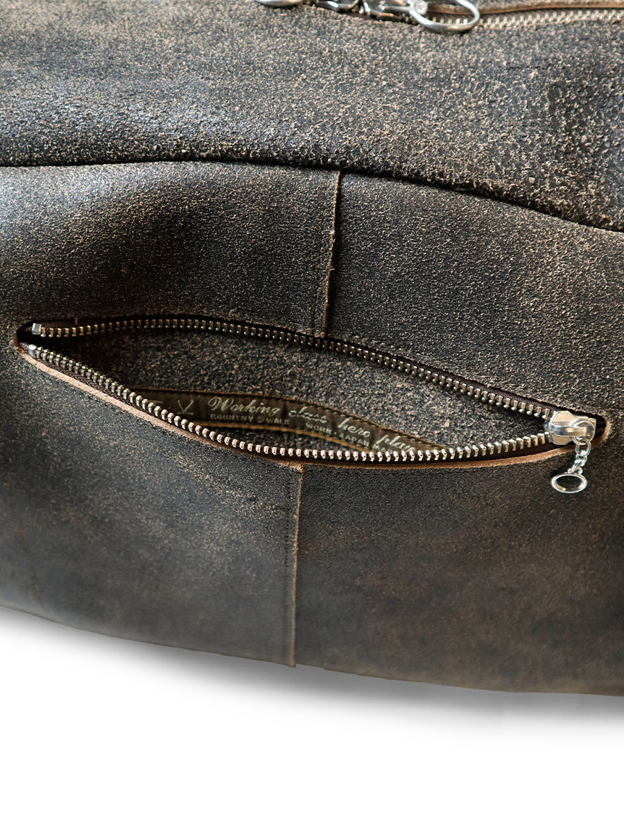 KAPITAL Bag Crack Leather Fargo Bag (Large)