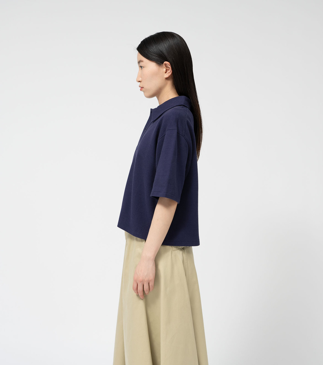 THE NORTH FACE Purple Label SHIRT Moss Stitch Field Cropped Polo