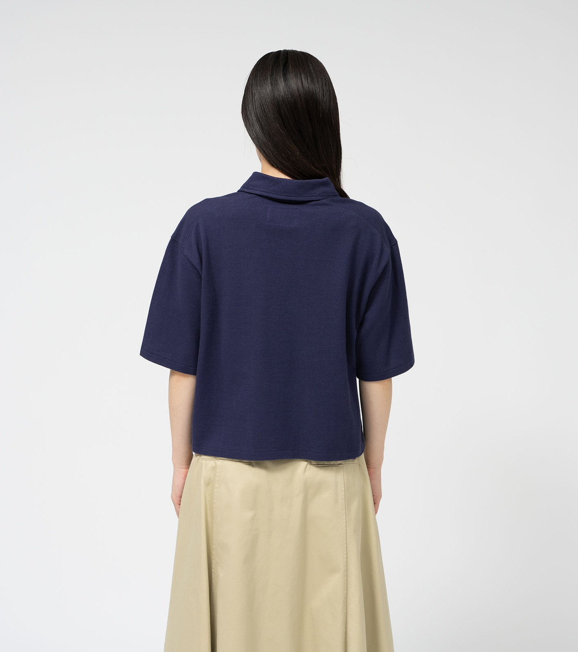THE NORTH FACE Purple Label SHIRT Moss Stitch Field Cropped Polo