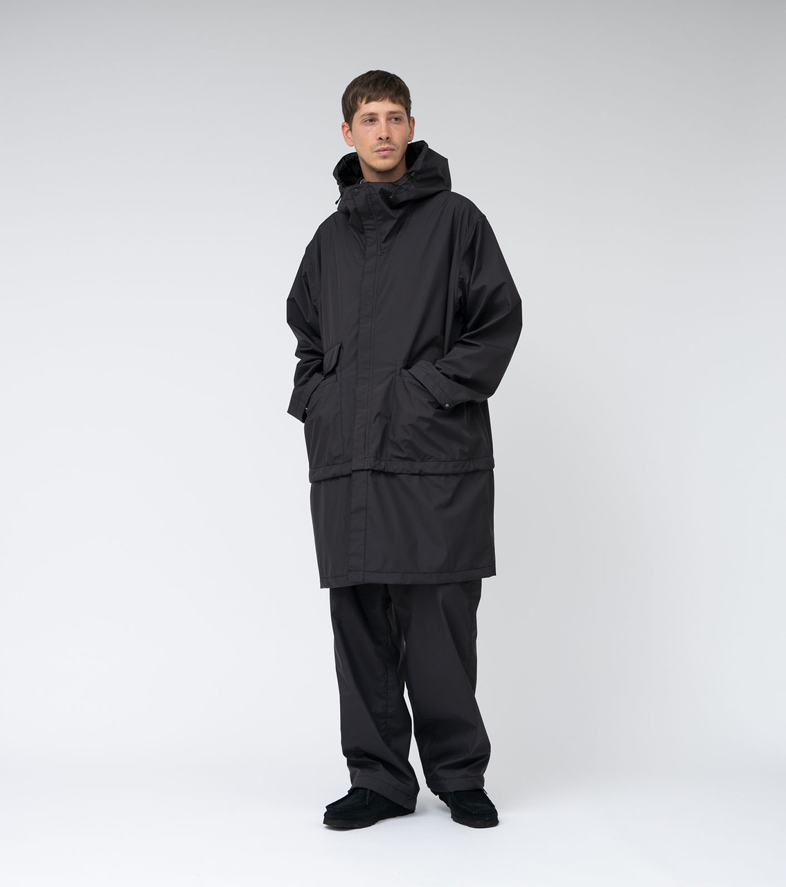 nanamica｜17AW 2way Spray Coat（Black・M） ASK availability First) nanamica 3L PERTEX SHIELD 2Way Travel Coat