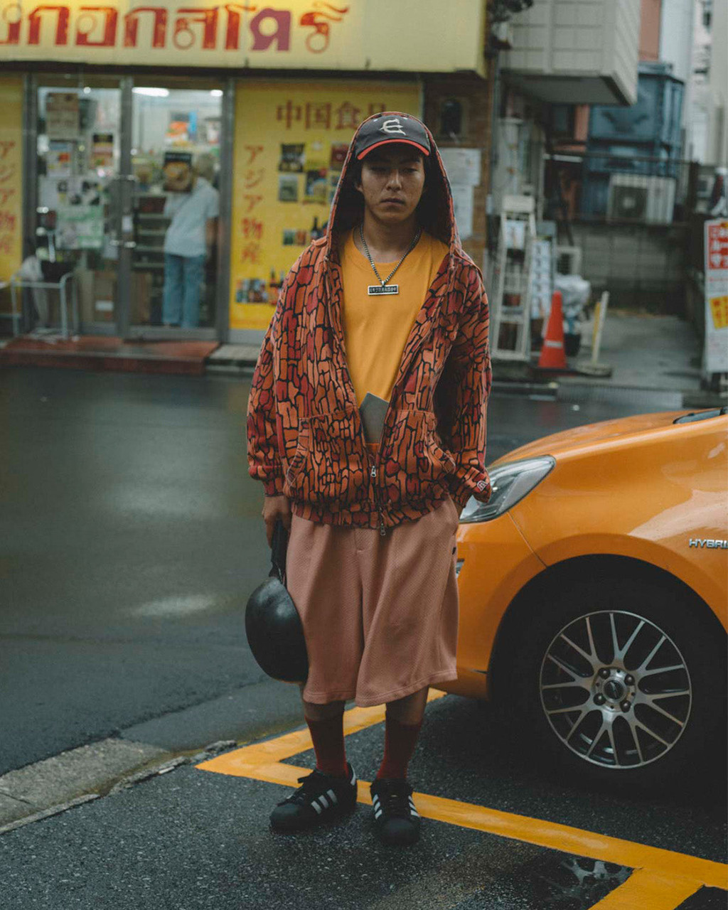 Evisen Skateboards TOPS DOKURO CAMO ZIP HOODIE - ORANGE