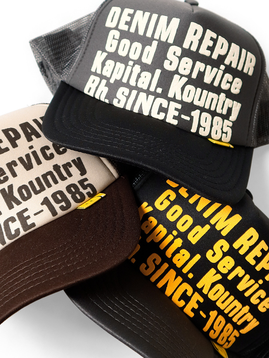 KAPITAL Hat/Cap DENIM REPAIR SERVICE pt Truck CAP