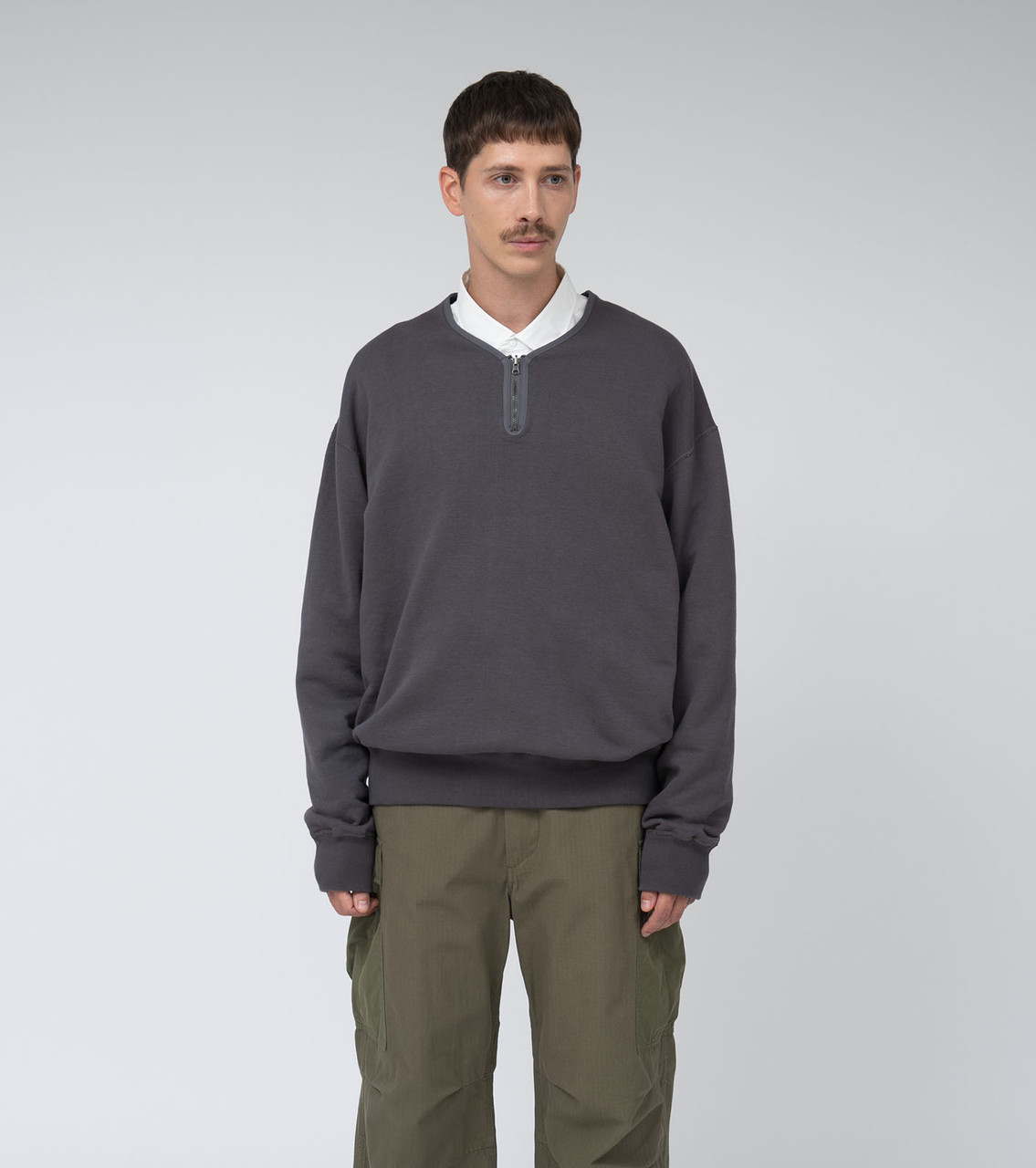 nanamica SWEAT Reversible Half Zip Sweat Online Shop to Worldwide
