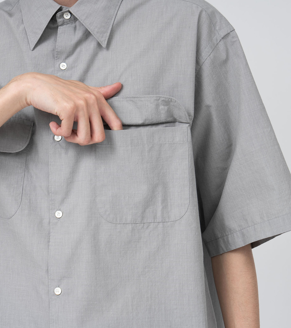 nanamica SHIRT Regular Collar End On End S/S Shirt Online Shop to