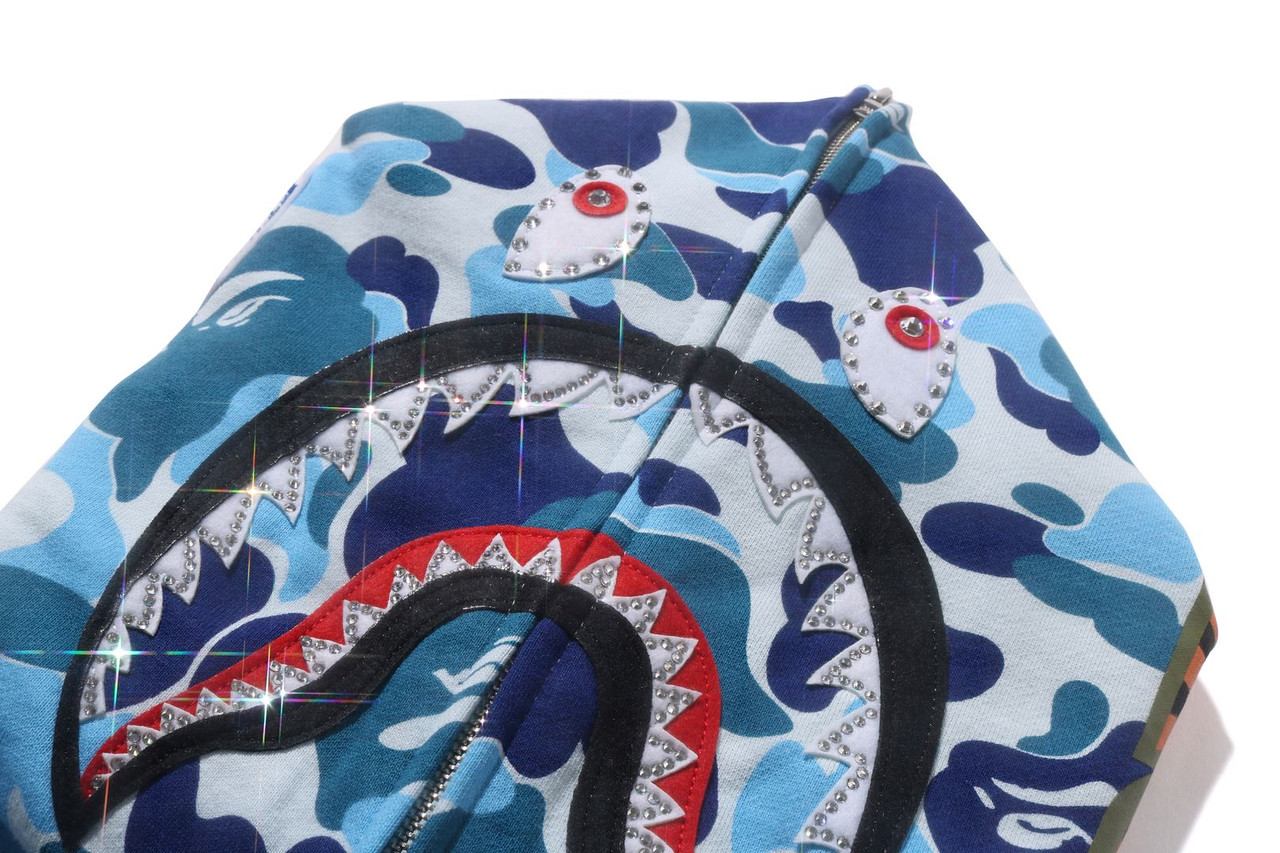 BAPE SWEAT / HOODIE ABC CAMO CRYSTAL STONE SHARK FULL ZIP HOODIE