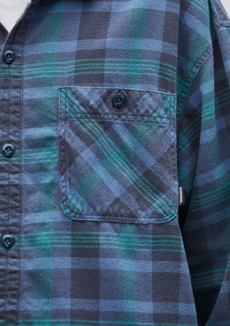 NEIGHBORHOOD SHIRTS SAVAGE TARTAN CHECK SHIRT LS