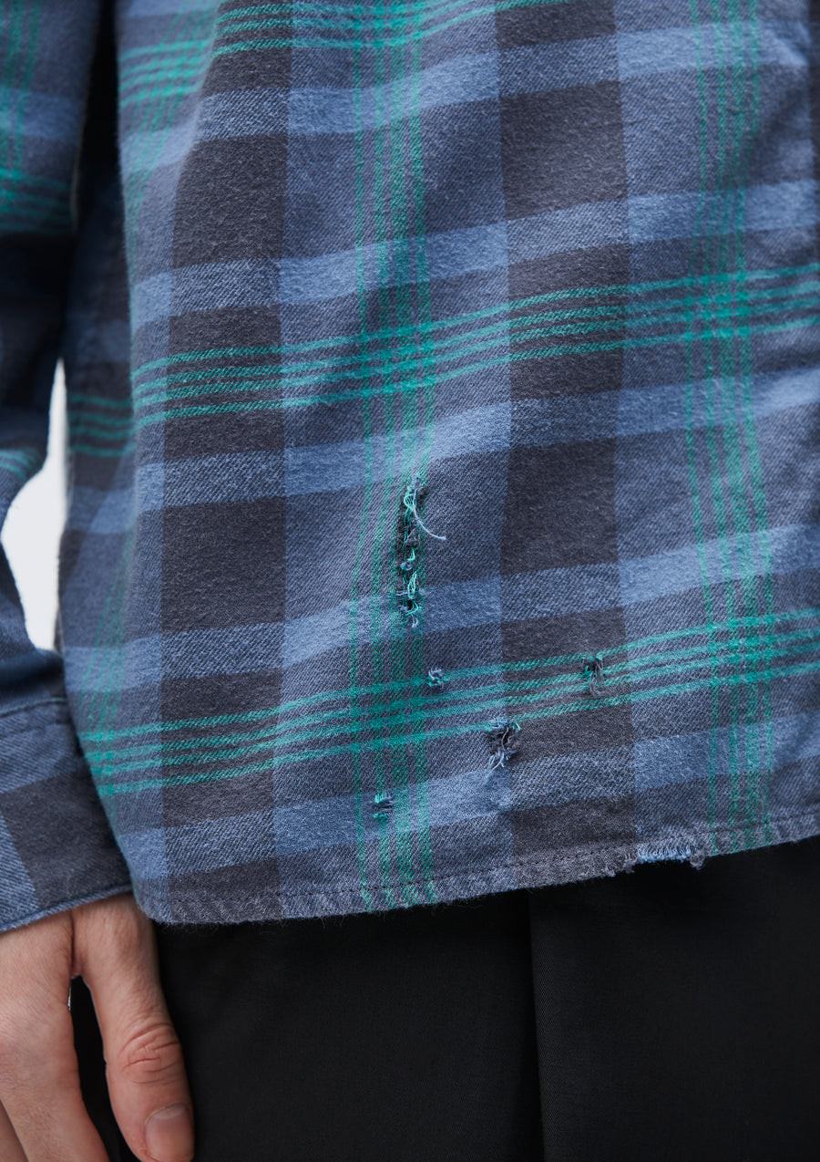 NEIGHBORHOOD SHIRTS SAVAGE TARTAN CHECK SHIRT LS