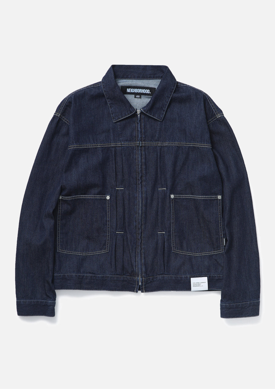 NEIGHBORHOOD JACKETS WASHED LW DENIM ZIP JACKET