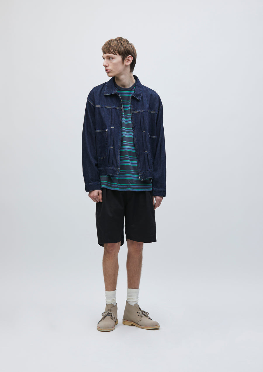 NEIGHBORHOOD JACKETS WASHED LW DENIM ZIP JACKET